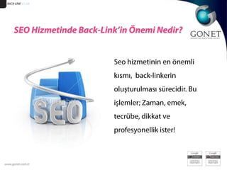 BACK-LİNK 51/24SEO Hizmetinde Back-Link’in Önemi Nedir?Seo hizmetinin en önemli kısmı,  back-linkerin oluşturulması sürecidir. Bu işlemler; Zaman, emek, tecrübe, dikkat ve profesyonellik ister!