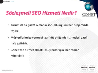 SEO HİZMETİ  51/42Garantili SEO Hizmeti Nedir?Seo alanında uzman bir kurumuz, bilgi ve deneyimlerimize güveniyoruz. Bu yüzden; Her sözcük için, 6 ay içinde ön sayfalarda olma garantisi veriyoruz! Çeşitli nedenlerle hedefimiz gerçekleşemezse, paranızı belli oranlarda iade ediyoruz.