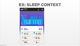 EX: SLEEP CONTEXT

Wednesday, February 12, 14

 