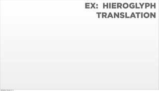 EX: HIEROGLYPH
TRANSLATION

Wednesday, February 12, 14

 