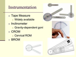 Goniometry Instrument Goniometry-2019 (student).pptx students presentation | PPTX
