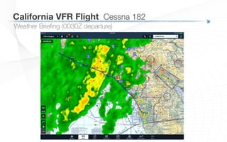 California VFR Flight
 Cessna 182
Weather Brieﬁng (0030Z departure)
 