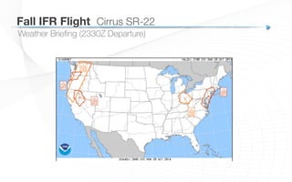 Weather Brieﬁng (2330Z Departure)
Fall IFR Flight
 Cirrus SR-22
 