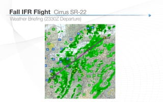Weather Brieﬁng (2330Z Departure)
Fall IFR Flight
 Cirrus SR-22
 