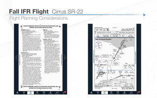 Flight Planning Considerations
Fall IFR Flight
 Cirrus SR-22
 