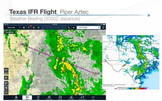 Weather Brieﬁng (2050Z departure)
Texas IFR Flight
 Piper Aztec
 