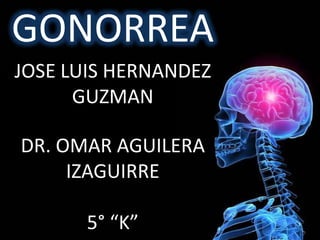 GONORREA
JOSE LUIS HERNANDEZ
GUZMAN

DR. OMAR AGUILERA
IZAGUIRRE
5° “K”

 