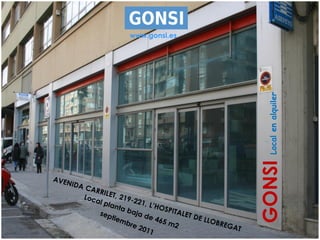 www.gonsi.es




GONSI Local en alquiler
 