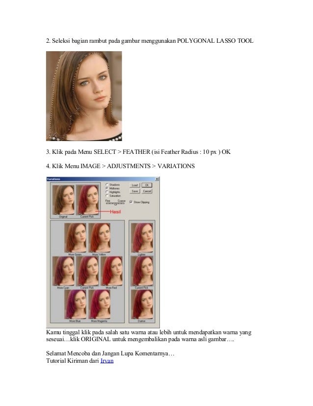 Photoshop Gonta Ganti Warna Rambut Sesuka Hatimu Photoshop Gonta Ganti Warna Rambut Sesuka Hatimu