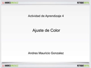 Actividad de Aprendizaje 4



   Ajuste de Color




Andres Mauricio Gonzalez
 