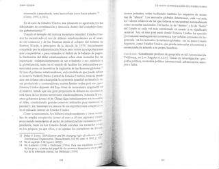 Joux AGNEW
erosionada y perjudrcada, tanto hacia afuera cofiIo hacia adentro.12
(Cem1', 1995, p.621).
En el caso de Estados Unidos. esa situación es agravada por las
dificuitades de coordinación y <iirección dentro del cornplejo siste-
ma gubernamental.13
usando ei ejernplo del sistema monetario mundial, Estados lJni-
dos ha incentivado el uso de dólares estadounidenses en etr mun-
do clel cornencio y de las fiiranzas desde ei colapso dei sistelrra cle
Bretton Woods, a principios de la década de 1970. trnicialmerfe
concebido por la administración Nixon para volver las expoitaciones
rnás competitivas y,para estimular el déficit de la batranza de pagos.
tra fiuctuación del dólar estadounidense sobre otras monedas fue un
importante -independientemente de ser voiuntario o no- estímulo a
la giobalizacran, tanto en el sentido de facilitar los intercambios cc-
merciaies coirxo en íncentivar la erplosión cie las finanzas glotraies.la
Si bien el go'oier,no estadounidense, en la medida en que puede influir
Xa nResen,a Federal (Banco Central de Estados Unidos), todavía pr-reCe
usar sus c[ólares {raia manipuiar la economía mundiaX en ireneficlo de
sus productores y consumidores, existen límites reatres para eso, pties
Estados lJnidos depende del flujo firme Ce in'''ersiones oliginaCas en
el exterior, siendo que una gran proporción de dólares en circulacitin
está fuera de los trímites territoriatres estadounidenses. ACemás de eso-
otros gobiemos (como el de China) fi.jan estrectrramente sus inci"redas
al dólar, constnryendo giancles resen,as ultXizadas para rnairtener la
paridad y', así, mantener los precios de sus exportaciones competiirvas
en el mercado interno cie EstaCos Unidos.
Como consecuencia, los dólares estadounidenses y otras molle-
das de amplia circytración (como el euro y el yen japonés) r'ienen
erosionando lentaniente el poder de infraestmctura monetaria irld*-
pendiente, tanto en los Estados donde circuian sus monedas conltr
en los propios, ya que elios, y no apenas los portadores de divrsas
12 Philip G. Cemy, Globalization and the changíng logíc of colleciitte üCtto.,t1
International Organizatíon, Massachusetts, vol. 49, num. 4, 1995, P r' /' t
Ver el capítulo 5 de Agnerv (2005).
VerAndrervs (1 994) y Helleiner (1994) Para una excelente relisron
de ios pros y contras del papei de los recursos fi.nancieros en el c¡rn-
bio de la soberanía estatal, r'er Helleiner (1999).
Le Nueve CoNFIGUReciÓx DEL PoDER GLoBAL
menos potentes, están recibiendo también los impactos de mone_
das de "afveÍa". Los mercados globales deteirninan, cad,avezrmás,
los Valores relatir¡os de ias que todavía se encuentran nominalmente
como inonedas nacionales. De hecho, lo de ..dentro',
)/ lo de .Tuera,,
del Estado es cada vez más cuestionado en cuanto a su significado
material. Así, en una gran parte donde Estados llnidos ha eiercido
previamente una hegemonía económica, trray señalas cl-ecie*tes de he-
gernonía -en ios mercad-os monetarios globales- sin urr único Estado
hegemót't, cortr1o Estados unidos, que prieda intelceder e.ficazntente y
encaminaila de acuerdo a su propio beneficio.
.TouNAcNew: Actuahnente profesor de geografía en la Univelsidad cte
catifornia, en Los Ángeles (ucLa). Tenias cle investigación: geo-
grafía política, economía política intemacional, urban ización *r"_
pea e italia.
t3
l4
 