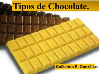 Tipos de Chocolate. Guillermo R. González: 