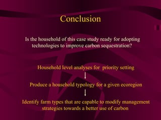 A farm-level analysis of carbon sequestration in Ghana using IMPACT linked to the DSSAT-Century, Household and Ruminant models 