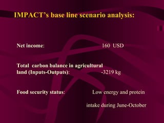 A farm-level analysis of carbon sequestration in Ghana using IMPACT linked to the DSSAT-Century, Household and Ruminant models 
