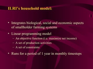 A farm-level analysis of carbon sequestration in Ghana using IMPACT linked to the DSSAT-Century, Household and Ruminant models 