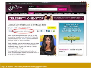  Contributing Editor for PopCultureShock.com (2005-2007)Guy LeCharles Gonzalez | loudpoet.com | @glecharles