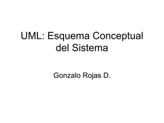UML: Esquema Conceptual del Sistema Gonzalo Rojas D. 
