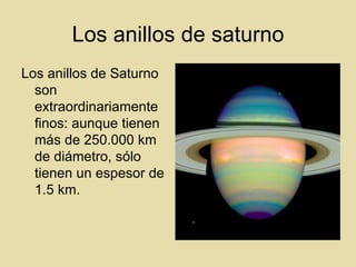 Los anillos de saturno ,[object Object]