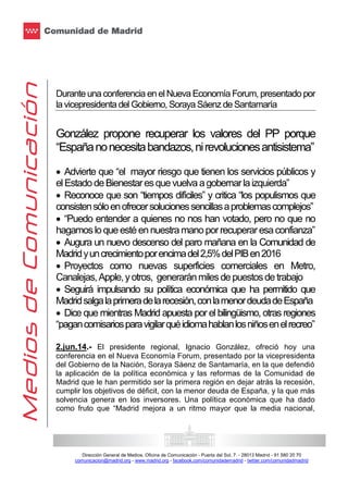 González propone recuperar los valores del pp porque “españa no necesita bandazos, ni revoluciones antisistema”