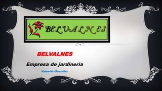 BELVALNES
Empresa de jardineria
Valentín González
 