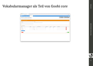 Vokabularmanager als Teil von Goobi core
61
Oliver
Paetzel,
intranda
GmbH
22.09.2020
 