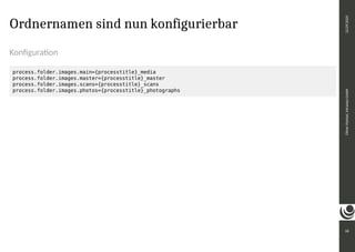 Ordnernamen sind nun konfigurierbar
Konﬁgura�on
process.folder.images.main={processtitle}_media
process.folder.images.master={processtitle}_master
process.folder.images.scans={processtitle}_scans
process.folder.images.photos={processtitle}_photographs
66
Oliver
Paetzel,
intranda
GmbH
22.09.2020
 