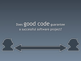 Does good code          guarantee
  a successful software project?
 