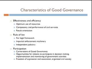 GOOD GOVERNANCE