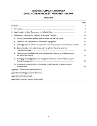 GOOD GOVERNANCE IN THE PUBLIC SECTOR | PDF