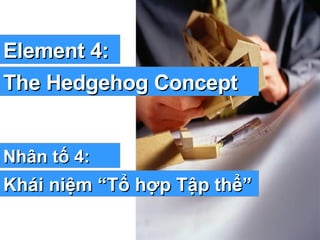 Element 4: The Hedgehog Concept Nhân tố 4: Khái niệm “Tổ hợp Tập thể” 