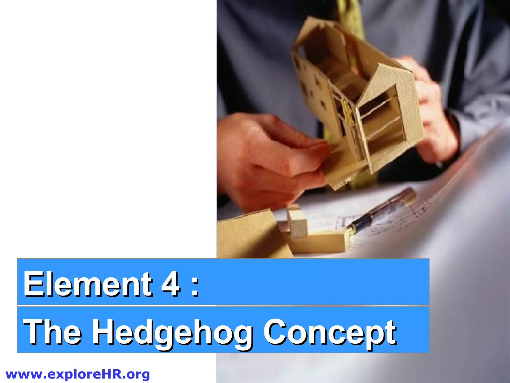Element 4 : The Hedgehog Concept 