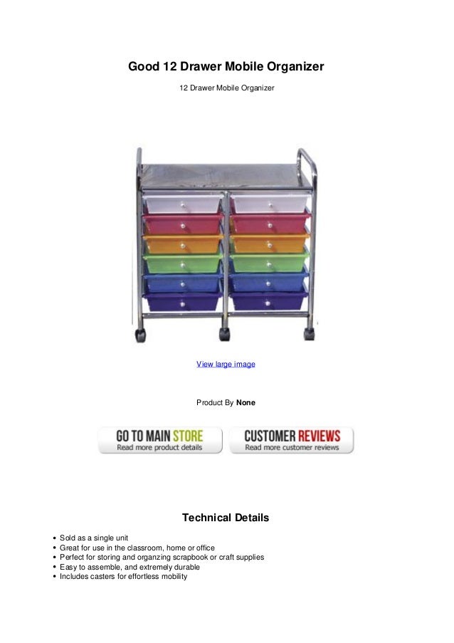 Good 12 Drawer Mobile Organizer