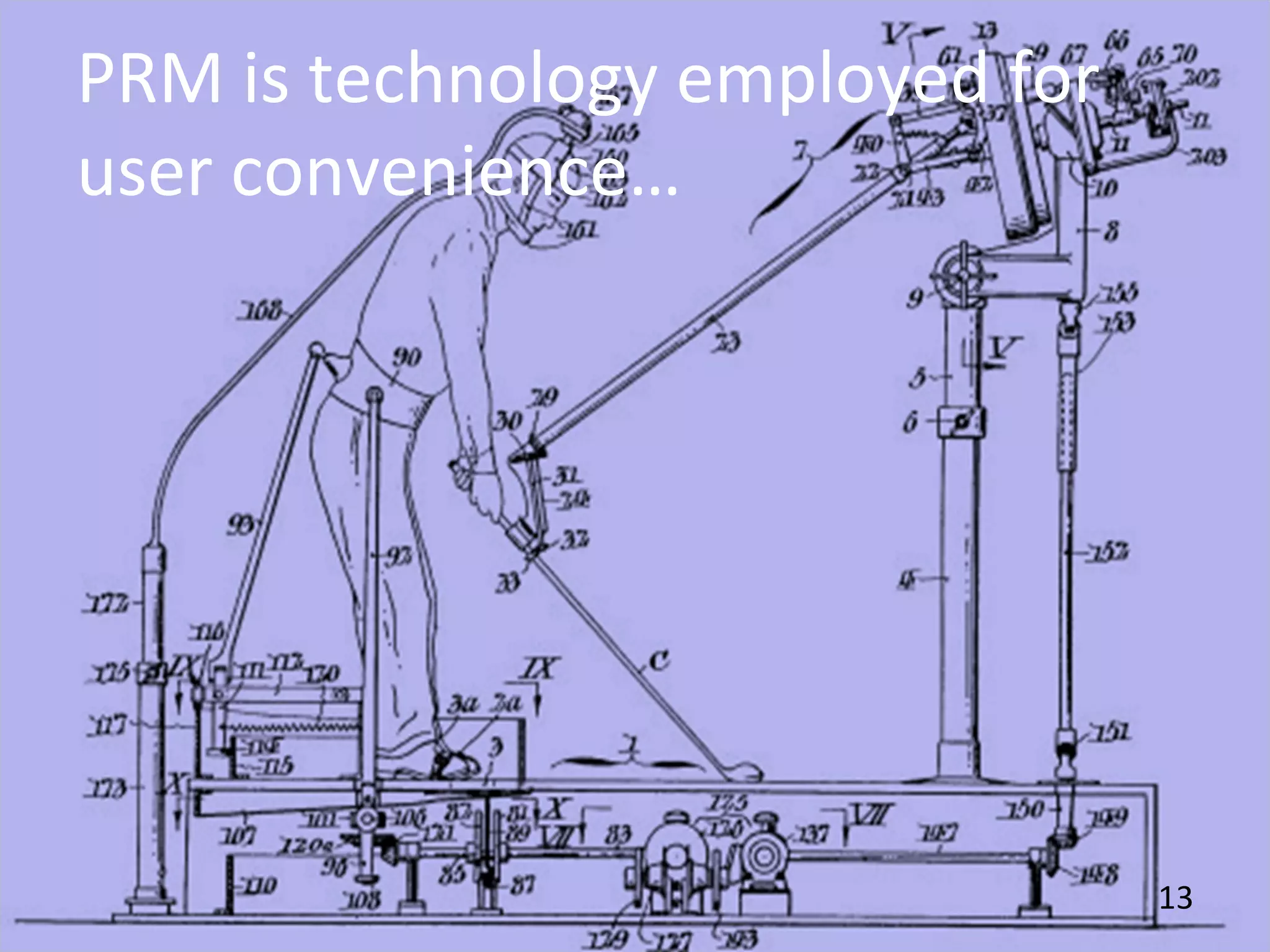 13
PRM is technology employed for
user convenience…
 