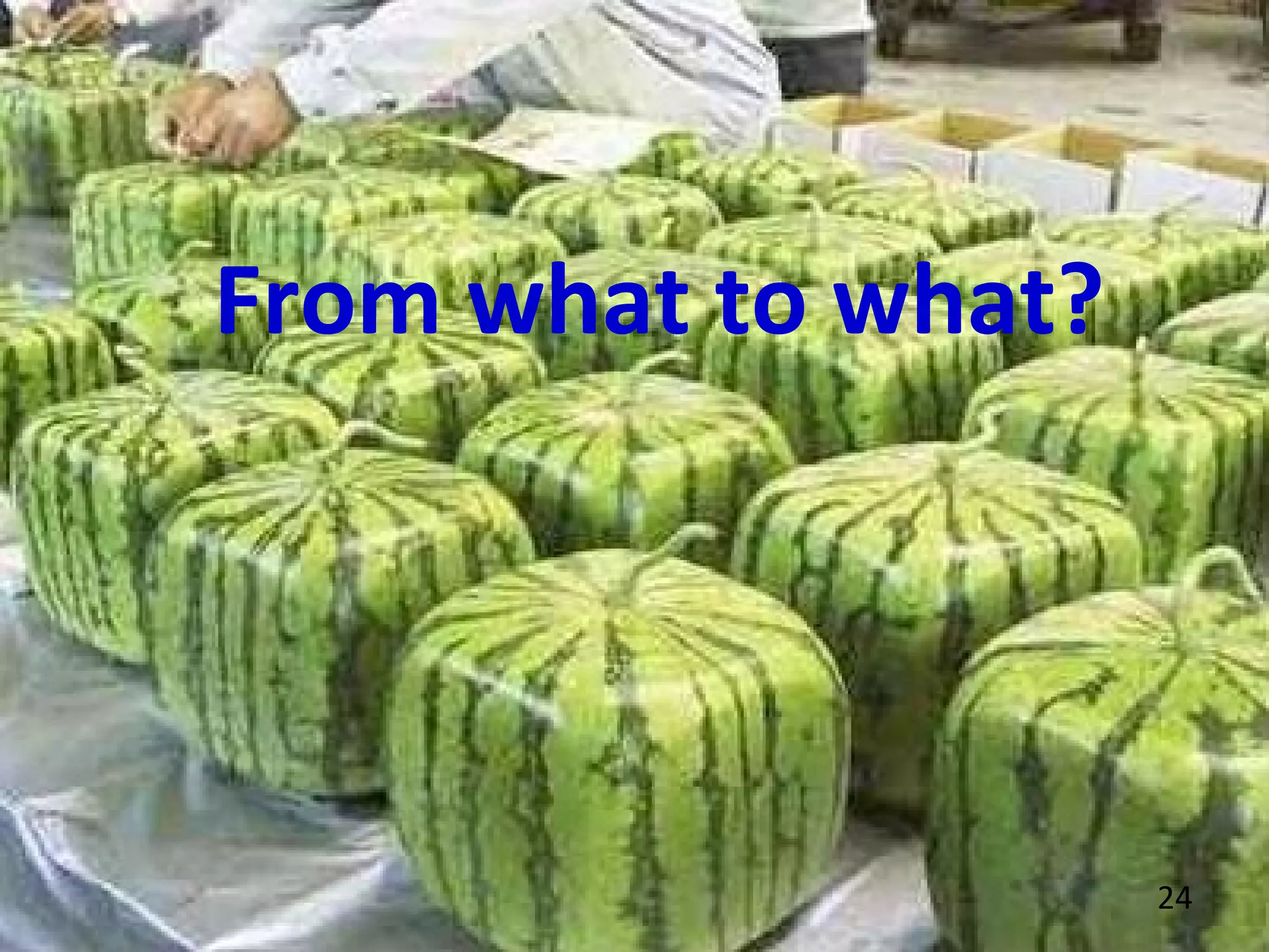 24
From what to what?
 