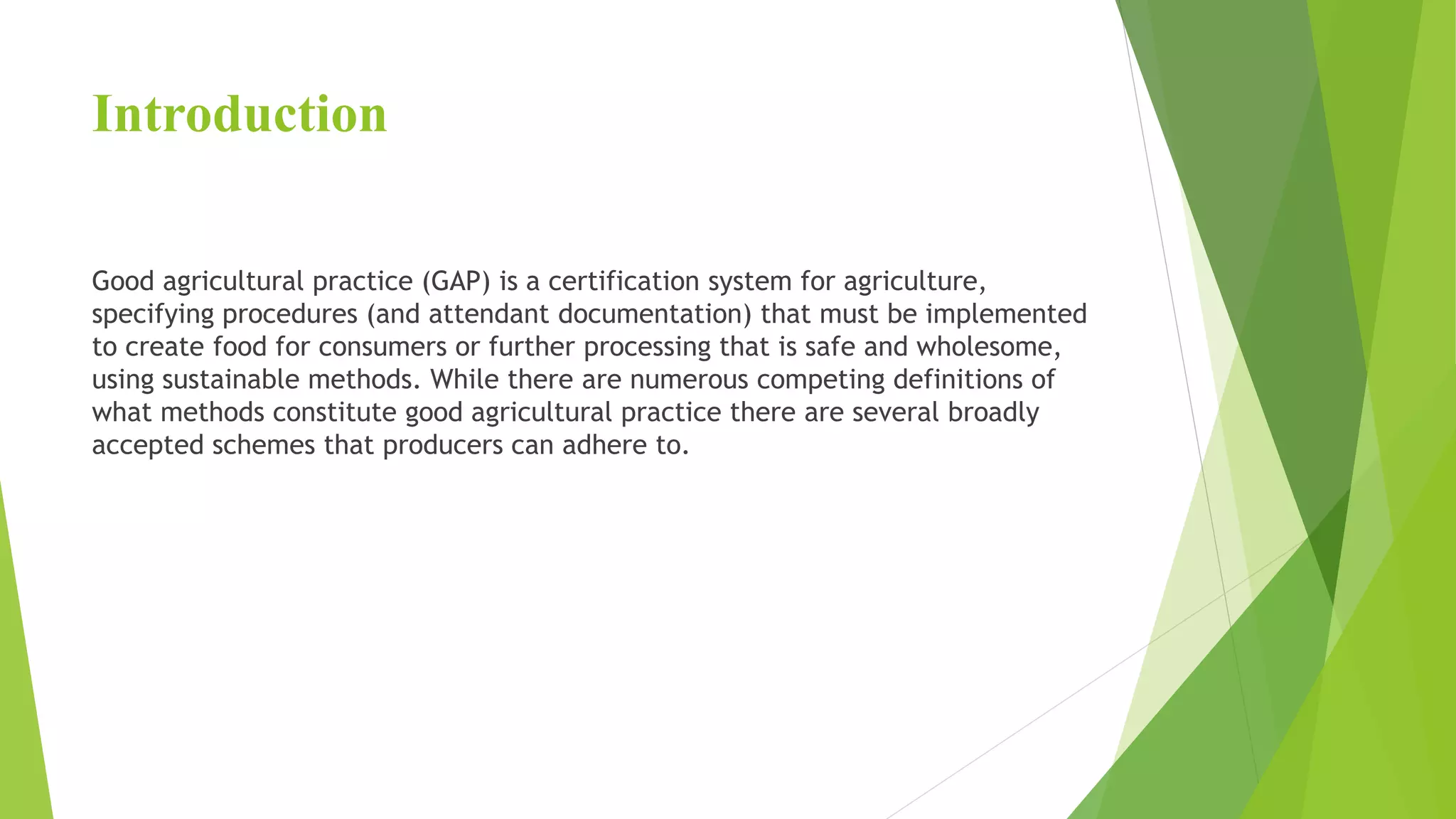 Good Agricultural Practices Gap Pptx