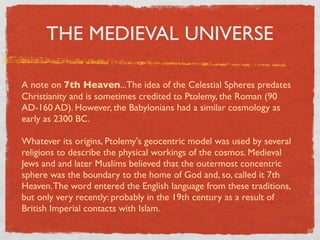 Introduction to Dante's Inferno: The Celestial Spheres and the Great ...