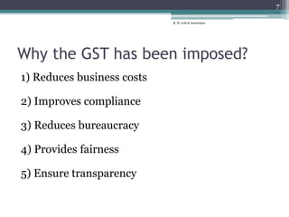 Why Gst Good and services tax (gst) | PPTX