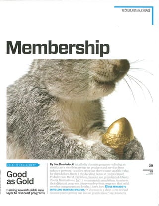 Good as Gold Rewards Add New Layer -  Association NOW March 2013