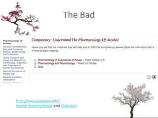 The Bad<br />http://www.globaluni.info/<br />Health Sciences Online and GlobalUni<br />