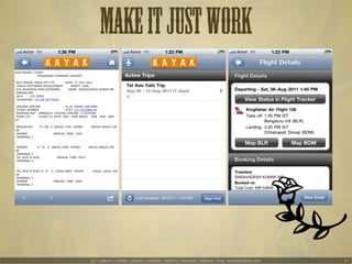 MAKE IT JUST WORK




g+: udayms | twitter: udayms | linkedin: udayms | facebook: udayms | blog: acrossthinlines.com
                                                                                                 R
                                                                                                 57
 