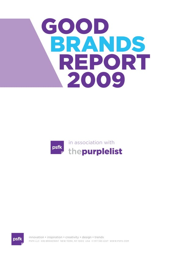 Good Brands Report 2009 PDF