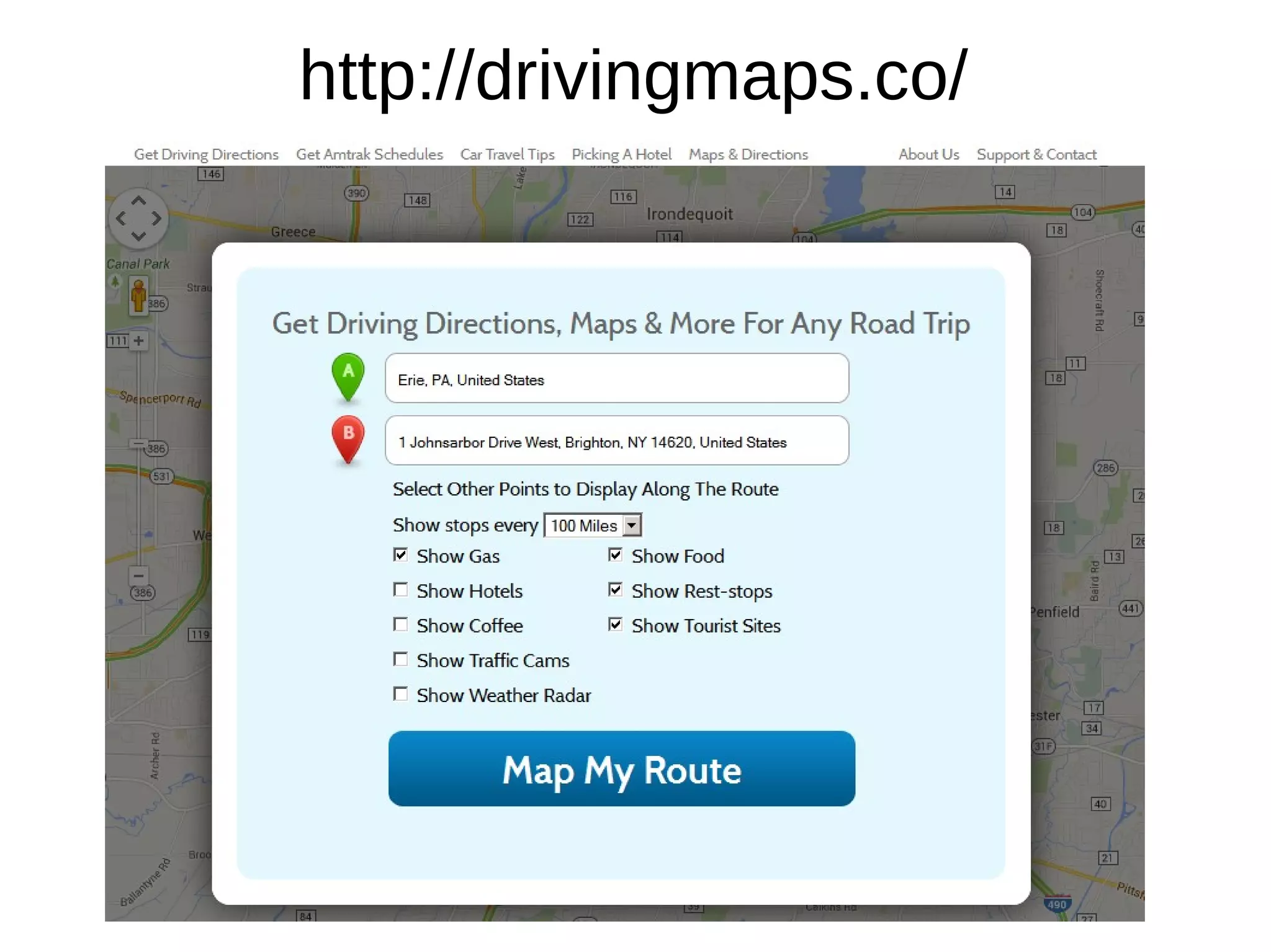 http://drivingmaps.co/
 