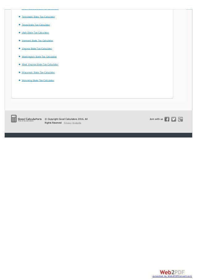 Virginia Tax Calculator >> Goodcalculators United States Salary Tax Calculator For 2016 17 Virginia Tax Calculator >> Goodcalculators United States Salary Tax Calculator For 2016 17