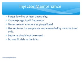 Purge Guard Injection Good chromatographic practices | PPT