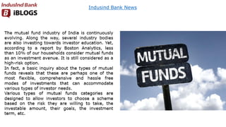 Indusind Bank News
 