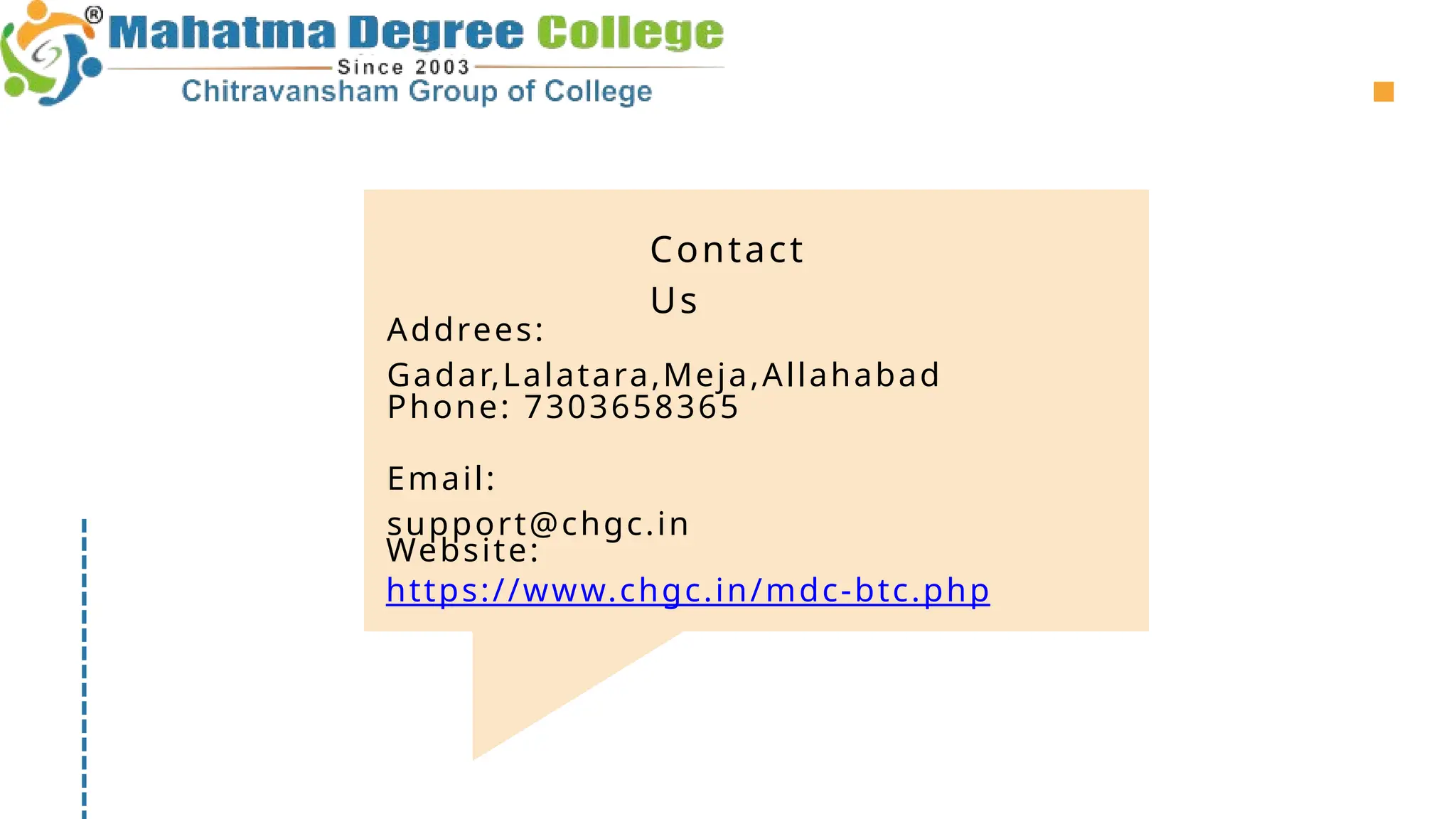 Good college BTC in Fatehpur -Mahatma Degree College | PPTX
