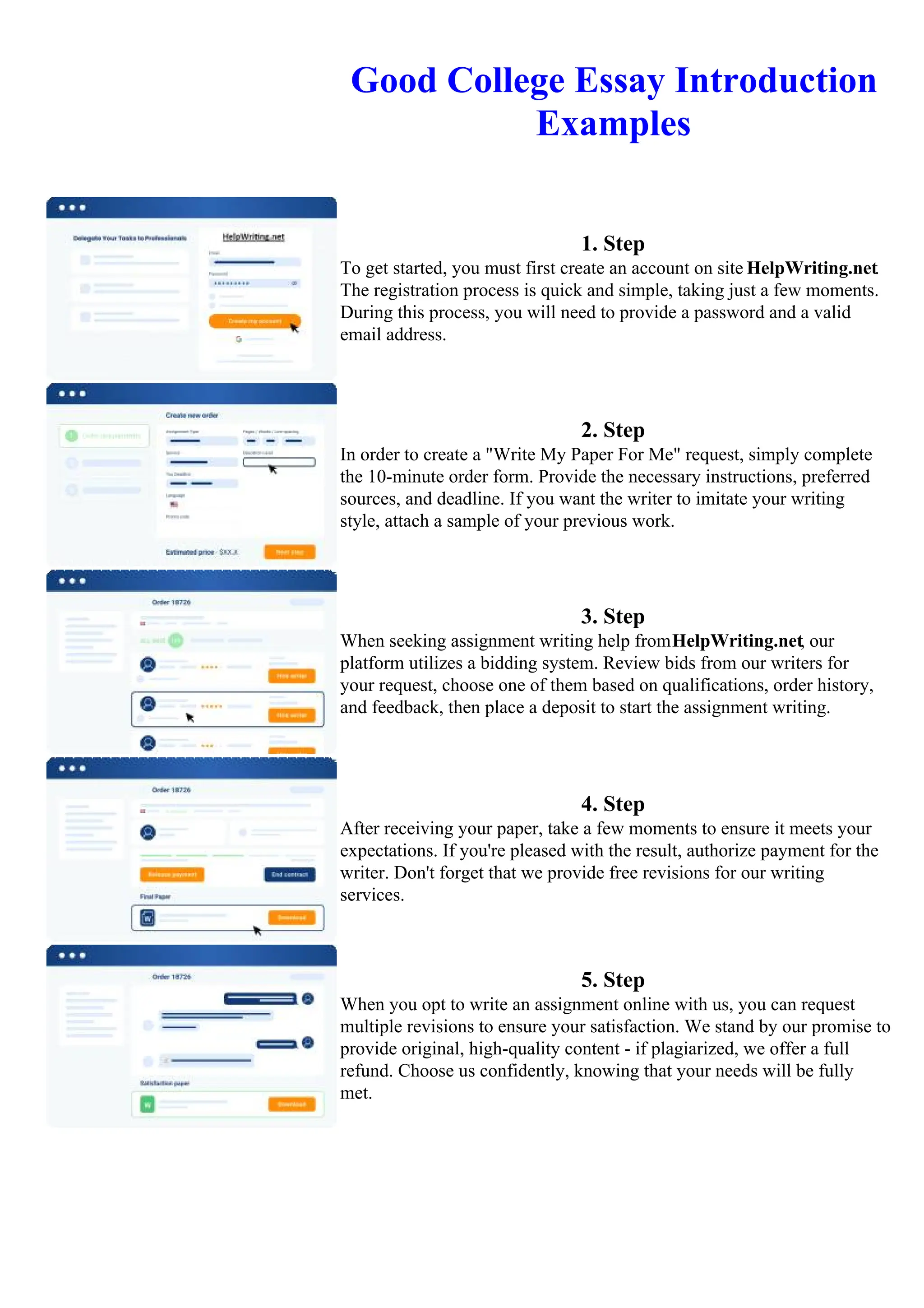 Good College Essay Introduction Examples | PDF