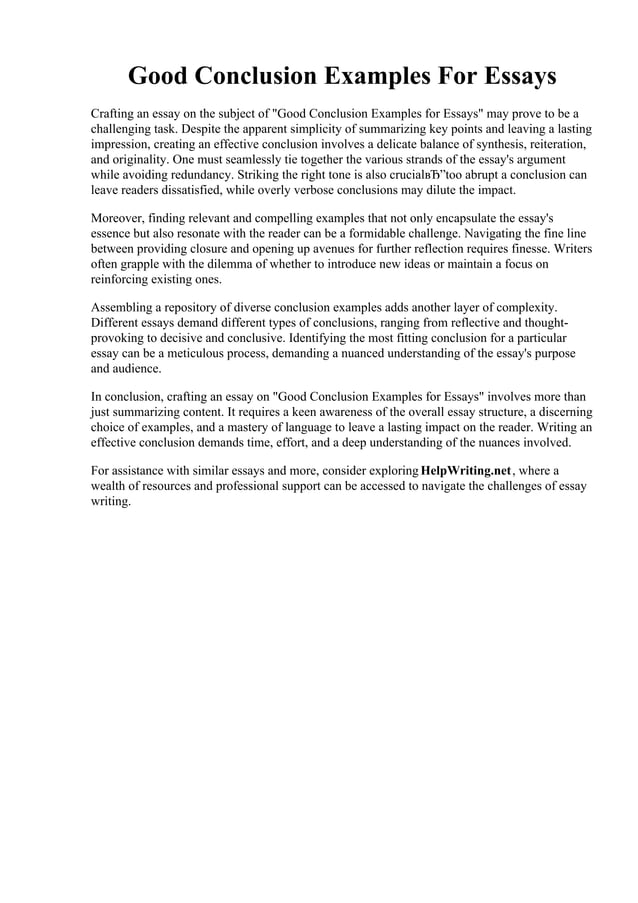 Good Conclusion Examples For Essays.pdf