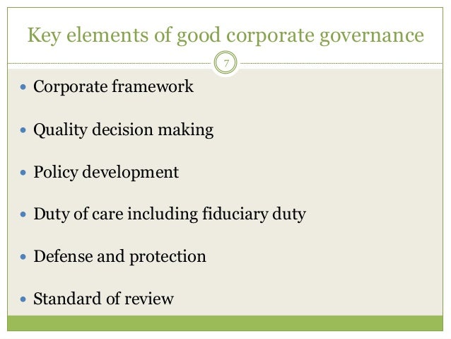 key elements of good governance key elements of good governance