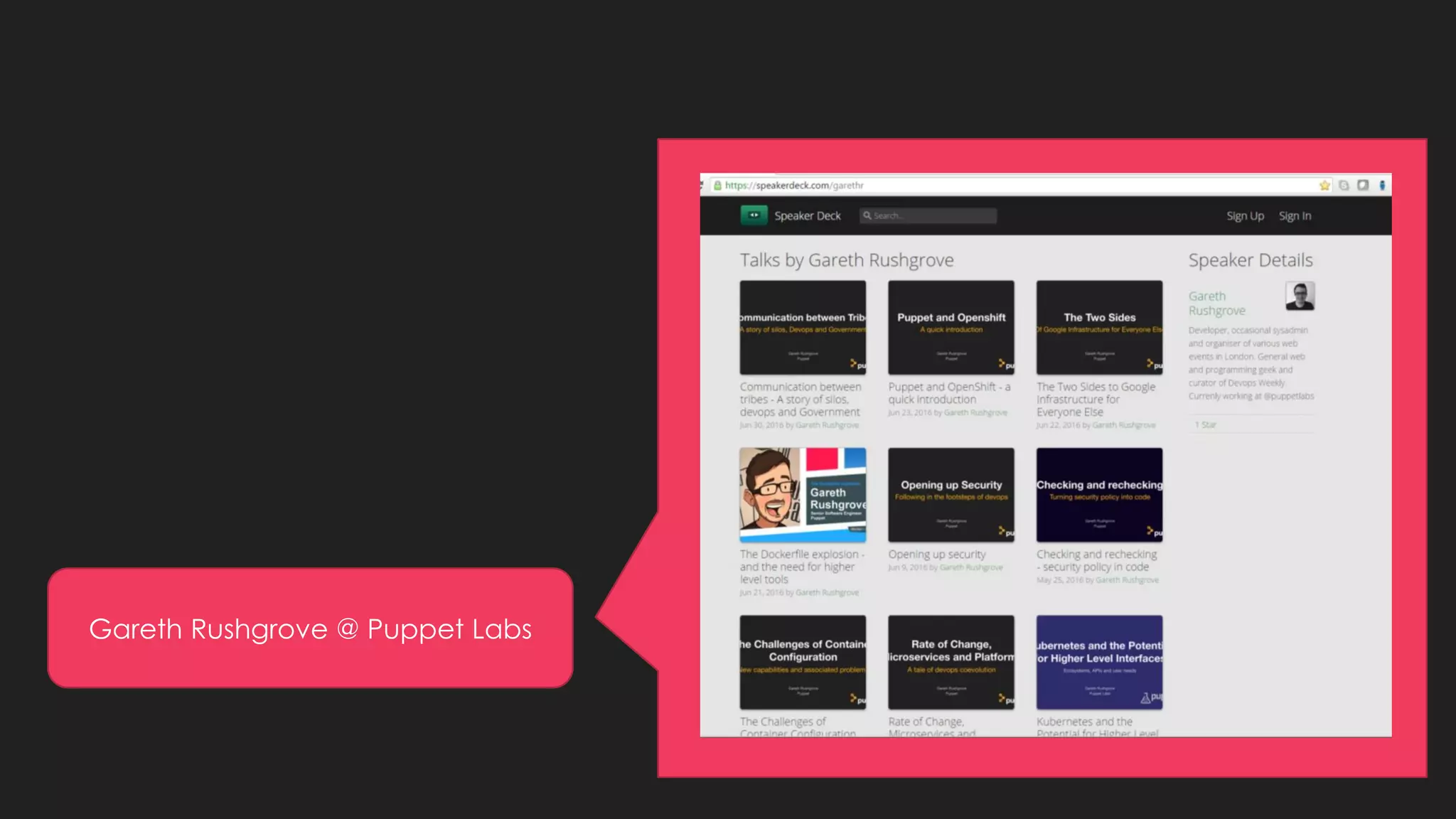 Gareth Rushgrove @ Puppet Labs
 